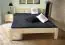 Single bed A1, solid pine wood, clearly varnished, incl. slatted frame - 140 x 200 cm