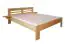 Double bed / Day bed solid, natural beech wood 114, including slatted frame - Measurements 160 x 200 cm