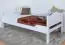 Single / guest bed ' Easy Premium Line ® ' K1/s Voll, 90 x 200 cm solid beech wood white lacquered 