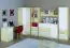 Back wall panel for teenager's room - suspended rack / Wall shelf Greeley 18, Colour: Beech - Measurements: 29 x 138 x 2 cm (h x w x d)