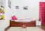 Children's bed / Youth bed "Easy Premium Line" K1/1h incl. trundle bed frame and cover plates, solid beech wood, cherry-coloured - 90 x 200 cm