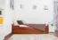 Single bed "Easy Premium Line" K1/1h incl. trundle bed frame and cover plates, solid beech wood, cherry-colour finish - 90 x 200 cm 
