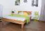 Futon bed / Solid wood bed Wooden Nature 02, oak wood, oiled - 140 x 200 cm
