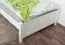Single bed/guest bed pine solid wood white lacquered 78, incl. Slat Grate - 100 x 200 cm