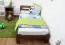 Children's bed A5, solid pine wood, nut finish, incl. slatted frame - 90 x 200 cm 