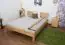 Solid wood bed with low foot end Wooden Nature 02, heartwood beech, oiled  - 160 x 200 cm