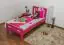 Children's bed / Youth bed "Easy Premium Line" K8, solid beech wood, pink- 90 x 190 cm