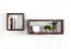 Suspended rack / Wall shelf solid pine wood, Walnut colour Junco 293 - Measurements: 25 x 60 x 20 cm (H x W x D)