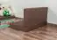 Seat cushion set of 2 for cot bunk bed / functional bed Tim - colour: brown