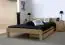 Teen bed solid, natural pine wood A1, including slatted frame  - Measurements 160 x 200 cm