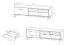 TV base cabinet with Suspended rack / Wall shelf Medenine 03, Colour: Oak / Black - Measurements: 49/17 x 165 x 40 cm (H x W x D)