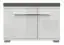 Bench with storage space / Shoe cabinet Garim 54, Colour: White high gloss - Measurements: 53 x 76 x 35 cm (H x W x D)