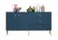 Chest of drawers Kumpula 03, Colour: Dark Blue - Measurements: 85 x 160 x 40 cm (H x W x D), with 2 doors, 3 drawers and 2 compartments.
