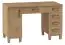 Alotau 03 desk, colour: oak - Measurements: 76 x 120 x 60 cm (H x W x D)