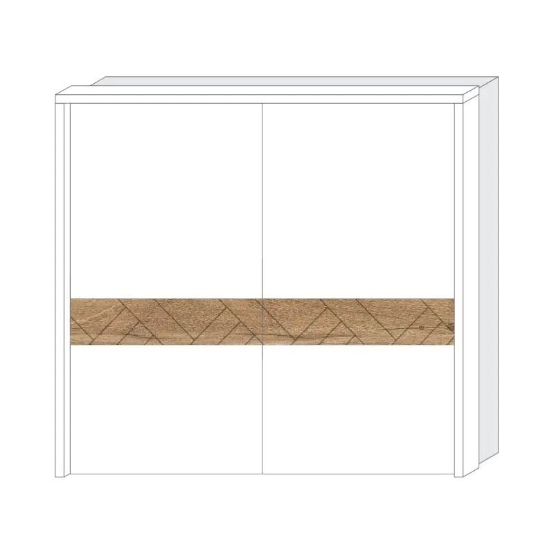 Frame for Sliding door closet / Closet Faleasiu 08 and 09, Colour: White 