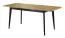 Extendable dining table Polmadie 04, Colour: Oak Artisan / Black - Measurements: 76 x 140 x 80 cm (H x W x D)