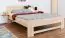 Single bed / Day bed solid, natural beech wood 110, including slats - Measurements 140 x 200 cm
