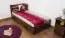 Children's bed A24, solid pine wood, nut finish, incl. slatted frame - 90 x 200 cm 