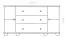 Dresser solid pine wood, White Junco 169 - Measurements 78 x 140 x 47 cm (h x w x d)