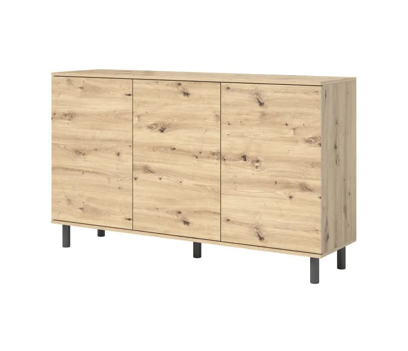 Chest of Drawers with Six Compartments | Three Doors | Artisan Oak | 98 x 150 x 40 cm | High-Quality Workmanship
