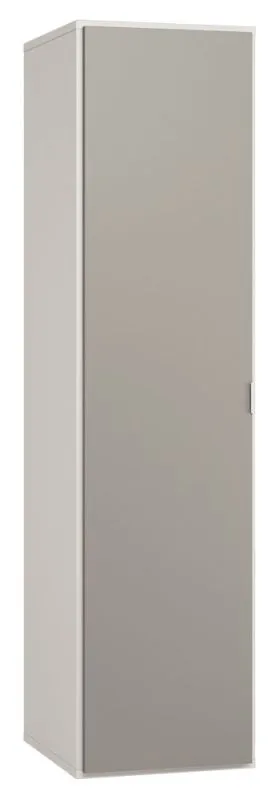 Hinged door cabinet / Wardrobe Bellaco 37, Colour: White / Grey - Measurements: 187 x 47 x 57 cm (H x W x D)