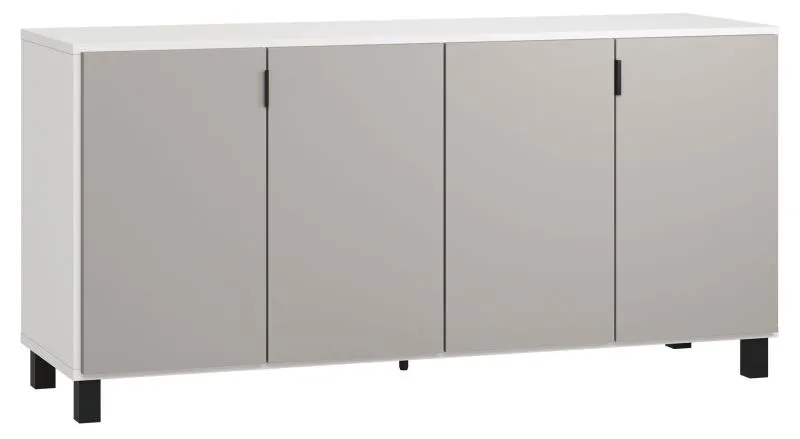 Pantanoso 04 Chest of Drawers | White / Grey | 78 x 160 x 47 cm | Modern Storage Cabinet