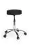 Roll stool Apolo 03, color: black / chrome, with mesh cover