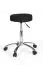 Roll stool Apolo 03, color: black / chrome, with mesh cover