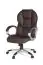 XL desk chair Apolo 40, color: brown / aluminum look, tilt mechanism adjustable to body weight