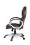XL desk chair Apolo 40, color: brown / aluminum look, tilt mechanism adjustable to body weight
