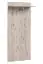 Light coat rack Sviland 09, color: oak Wellington / white - Dimensions: 200 x 110 x 35 cm (H x W x D), with four hooks