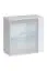 Two wall cabinets with wall shelf Balestrand 354, color: white - Dimensions: 110 x 130 x 30 cm (H x W x D), with LED lighting