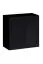 Two wall units with wall shelf Balestrand 322, color: black - Dimensions: 110 x 130 x 30 cm (H x W x D), with push-to-open function