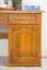 Desk solid pine wood, Oak colour rustic Pipilo 19 - Measurements: 78 x 182 x 54 cm (H x W x D)