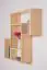 Wall shelf solid, natural pine wood Junco 287 - Dimensions 85 x 104 x 20 cm