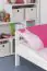 Children's bed / kid bed "Easy Premium Line" K1/2n, solid beech wood, White lacquered - measurements: 90 x 190 cm