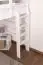 Loft bed for adults "Easy Premium Line" K23/n, solid beech wood, White lacquered, divisible - Lying surface: 120 x 200 cm