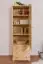 Narrow Storage Cabinet Junco 42, solid pine wood, clearly varnished - H195 x W65 x D42 cm