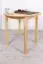 Table Junco 234B, solid pine wood, clearly varnished - Height 75 cm Diameter 80 cm