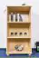 120cm Standard Bookcase Junco 52C, solid pine, clearly varnished - H120 x W60 x D42 cm