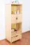 158cm Standard Bookcase Junco 47C, solid pine wood, clearly varnished - 158 x 60 x 42 cm