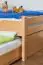 Children's bed / Youth bed "Easy Premium Line" K1/h with trundle bed frame and 2 cover plates, beech wood, solid, clearly varnished -  90 x 200 cm