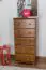 Chest of drawers 030, 5 drawer, solid pine wood, clearly varnished - 120H x 60W x 42D cm 