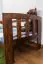 Toddler bed A17, solid pine wood, nut finish, with slats and barrier - 70 x 160 cm 