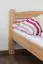 Single bed / Day bed solid, natural beech wood 118, including slatted frame - Measurements 80 x 200 cm