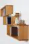 Suspended rack / Wall shelf solid pine wood, Alder colours Junco 280 - Measurements 86 x 183 x 20 cm