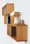 Suspended rack / Wall shelf solid pine wood, Alder colours Junco 280 - Measurements 86 x 183 x 20 cm