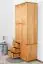 Cabinet solid pine wood wood wood wood wood wood Natural Alder colors 40 - Measurements: 193 x 80 x 42 cm (H x W x D)