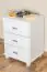 3 Drawer Chest Columba 14, solid pine wood, white varnished - H79 x W60 x D50 cm