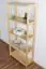 5-Tier Shelving Unit Junco 55B, solid pine, clearly varnished - H164 x W70 x D30 cm